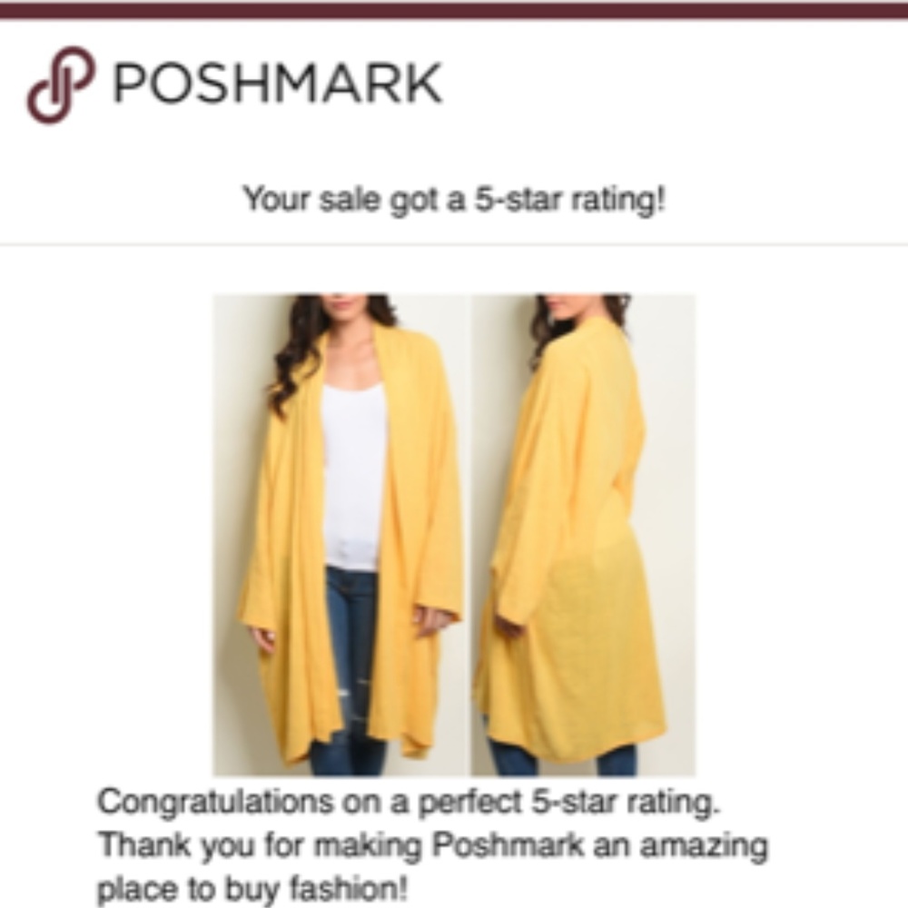 Golden Yellow Kimono style Boho Cardigan - Picture 4 of 4